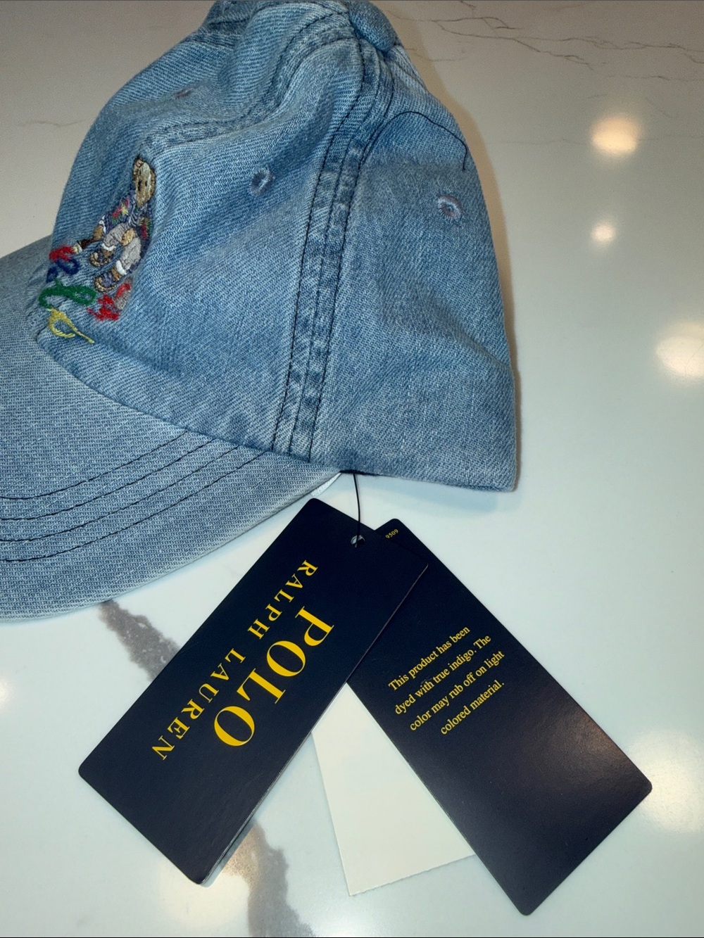 Polo Bear Denim Ball Cap - Picture 4 of 4